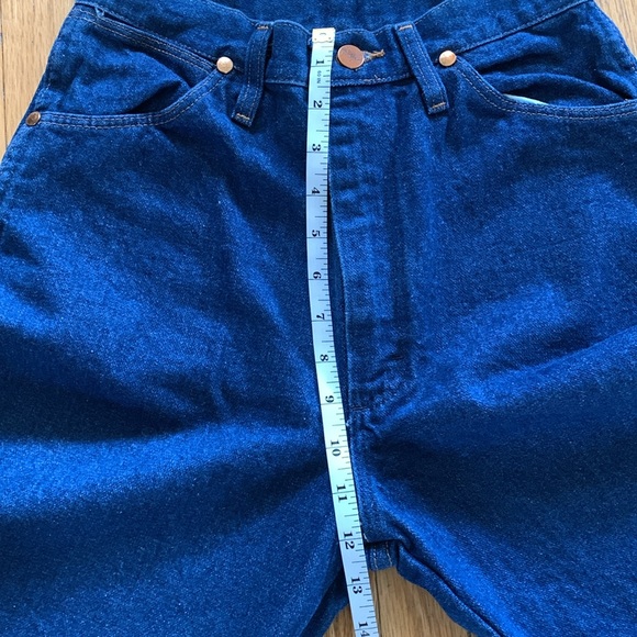 Vintage 80’s WRANGLER High Waist Jeans Size 7/8 x 32 Blue Denim. - Picture 11 of 15